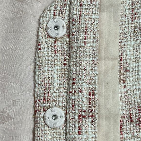 Tahari Arthur S. Levine Tweed Crop Blazer Women's 4P Pink 100% Silk Trim - Picture 16 of 17